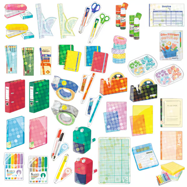 Miniature Shipping Box Flake Sticker Set