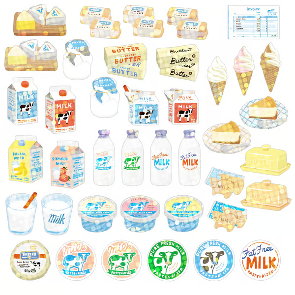 Miniature Shipping Box Flake Sticker Set
