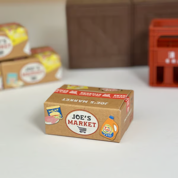 Miniature Shipping Box Flake Sticker Set