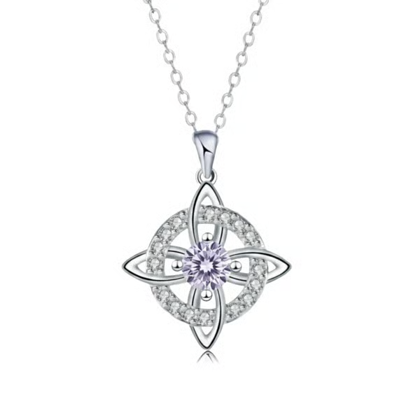 Mystical Birthstone Witches Knot Necklace – Natural Crystal🔮💞Protect Your Loved Ones