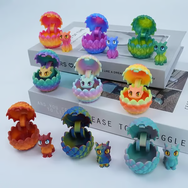 ✨🐉Your Favorite Sky Companions: 20-Piece Random Colors Mini Dragon Egg Set(Includes 10 Eggs & 10 Mini Dragons)