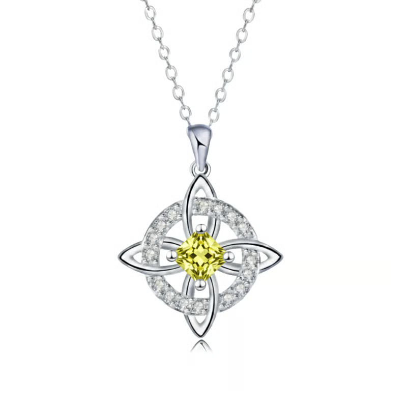 Mystical Birthstone Witches Knot Necklace – Natural Crystal🔮💞Protect Your Loved Ones