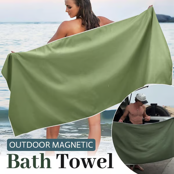 Magnetic bath towel