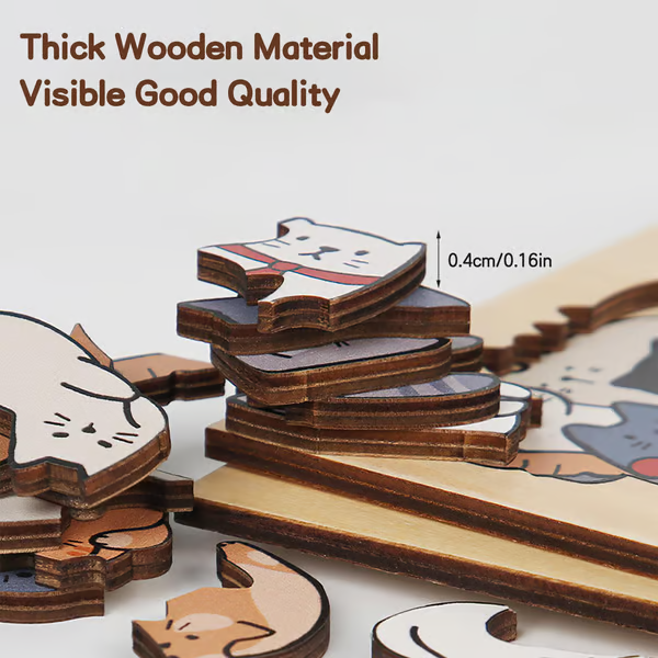 🔥Last 4 hours Sale: Save 50% -🐱Animal Wooden Puzzle