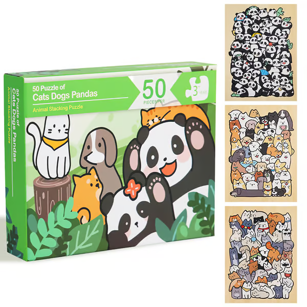 🔥Last 4 hours Sale: Save 50% -🐱Animal Wooden Puzzle