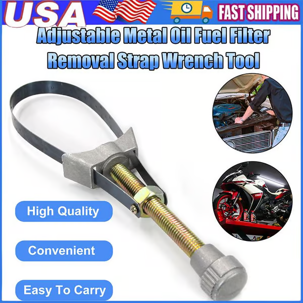 ✨LAST DAY ONLY 49% OFF🔥USA NEW Auto Car Diameter Adjustable Oil Filter Removal Strap Wrench Tool