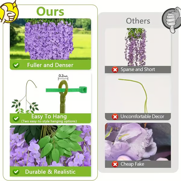 🔥Easter Sale 49% OFF -Artificial wisteria fake plant decoration🌺🌺