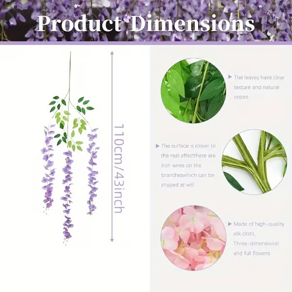 🔥Easter Sale 49% OFF -Artificial wisteria fake plant decoration🌺🌺