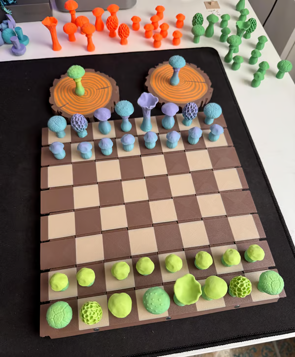 🍄 Magnetic Forest Mushrooms Chess ♟️