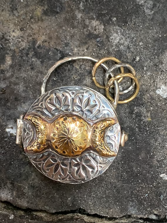 🔥LAST DAY SALE 49% OFF-925 Silver Triple Moon & Tree of Life Locket