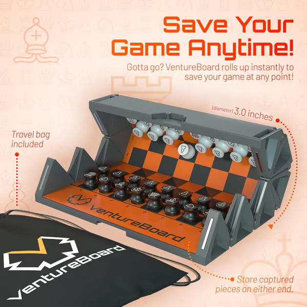 6-Inch Magnetic Chess Set – The Ultimate Portable Game for Chess Lovers! ♟️✨