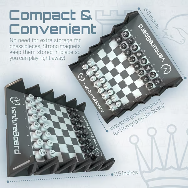 6-Inch Magnetic Chess Set – The Ultimate Portable Game for Chess Lovers! ♟️✨