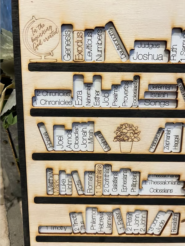 Handmade Wooden Bible Tracker