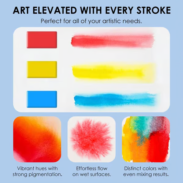 🔥LAST DAY 50% OFF - Foldable Watercolor Set Of 56 With Water Brush Pen