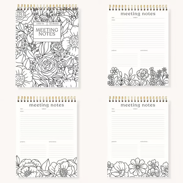 🎨Color-In Spiral Notebook & Daily Planner🧑‍🎨