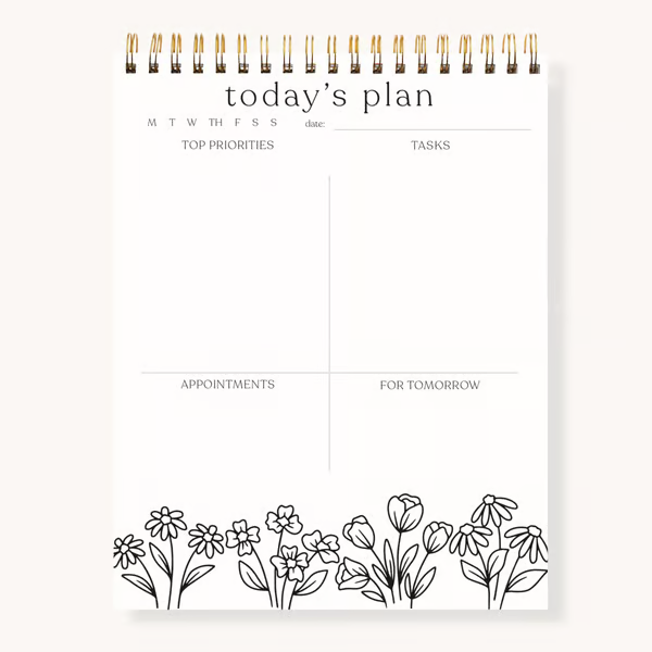 🎨Color-In Spiral Notebook & Daily Planner🧑‍🎨