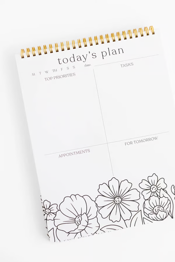 🎨Color-In Spiral Notebook & Daily Planner🧑‍🎨