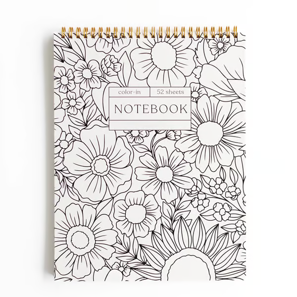 🎨Color-In Spiral Notebook & Daily Planner🧑‍🎨