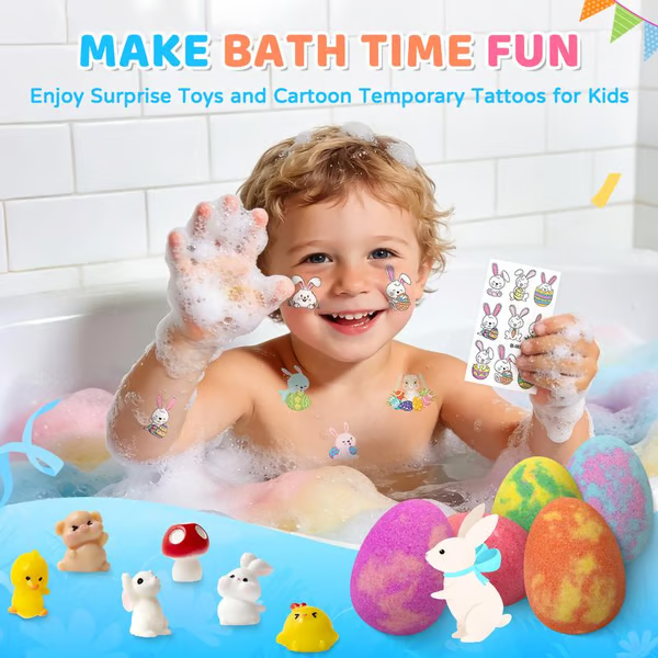 🥚 BunnyBurst Surprise Bath Bombs for Kids