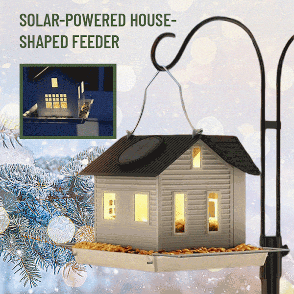 🐦Solar-Powered Glowing Bird Feeder House