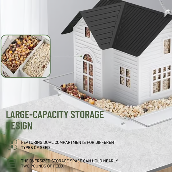 🐦Solar-Powered Glowing Bird Feeder House