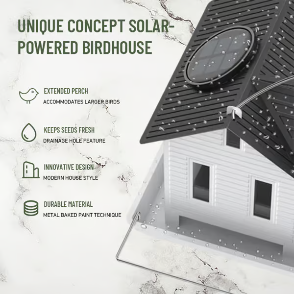 🐦Solar-Powered Glowing Bird Feeder House
