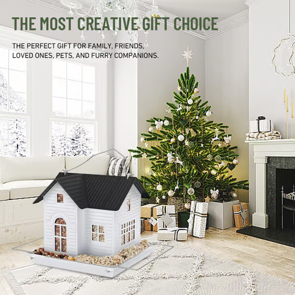 🐦Solar-Powered Glowing Bird Feeder House