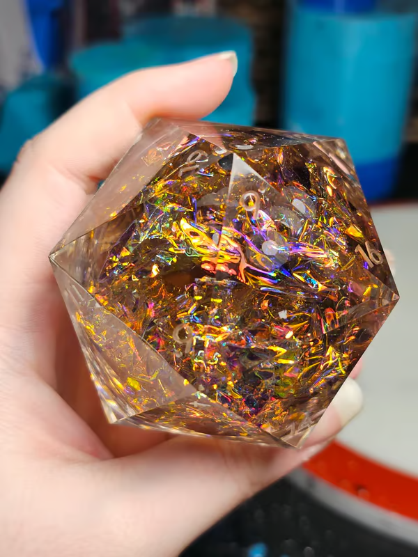 ✨ElectroHex 63mm Liquid Core Chonk D20🎲BUY 2 FREE SHIPPING
