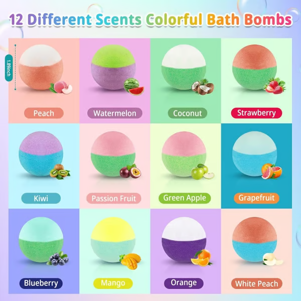 🥚✨Easter Gift - 24-Piece Children Bath Ball Gift Box
