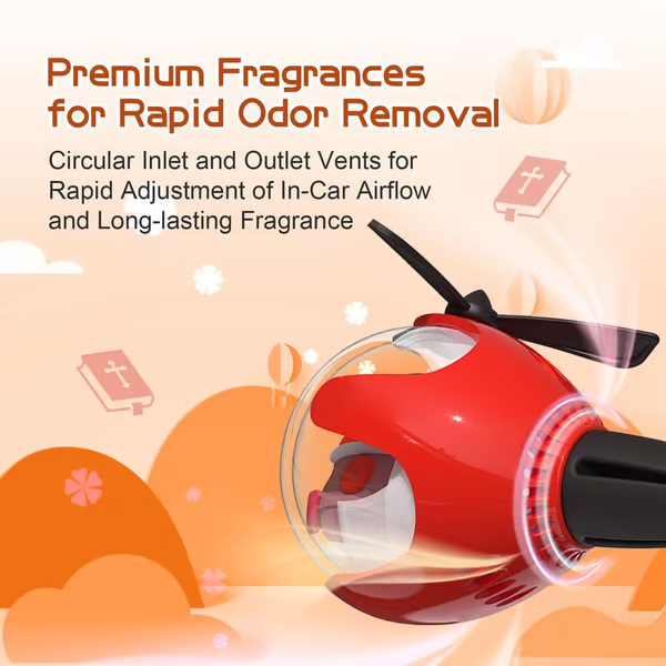 [cute Jesus car accessories] Flying Ball Refillable Cartoon Light-upCar Air Freshener Clip