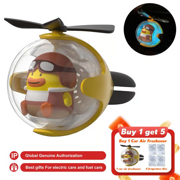 [cute Jesus car accessories] Flying Ball Refillable Cartoon Light-upCar Air Freshener Clip