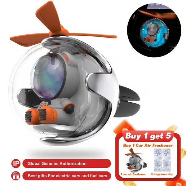 [cute Jesus car accessories] Flying Ball Refillable Cartoon Light-upCar Air Freshener Clip