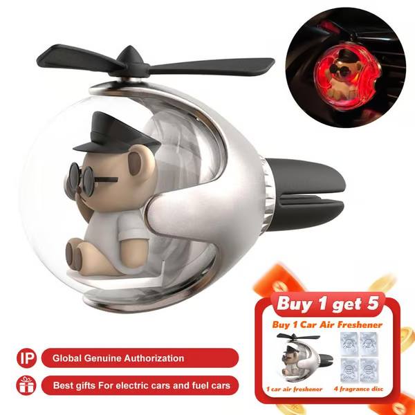 [cute Jesus car accessories] Flying Ball Refillable Cartoon Light-upCar Air Freshener Clip