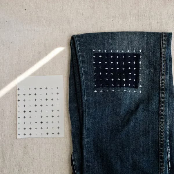🔥Last Day 49% OFF - 🔥Visible Mending Transfer Sashiko Pattern