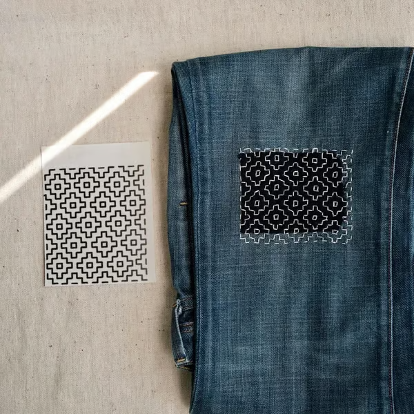 🔥Last Day 49% OFF - 🔥Visible Mending Transfer Sashiko Pattern