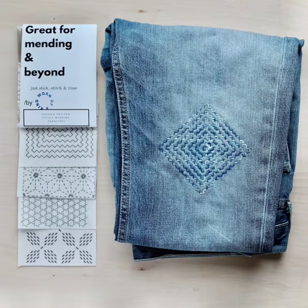 🔥Last Day 49% OFF - 🔥Visible Mending Transfer Sashiko Pattern
