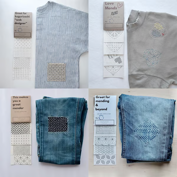 🔥Last Day 49% OFF - 🔥Visible Mending Transfer Sashiko Pattern