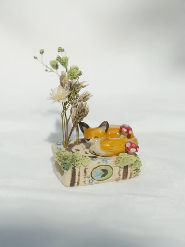 🔥Last Day: BUY 3 GET 1 FREE - 🦊🐈🐼Book Sculpture Animal Mini Vase Ornaments