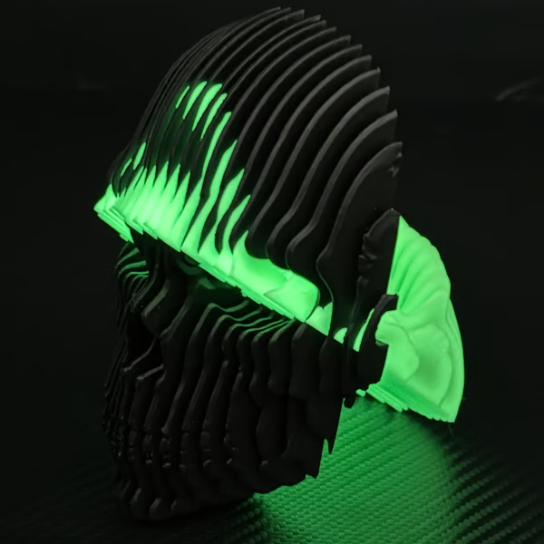3D Printed Luminous Quantum Skull Glow in the dark