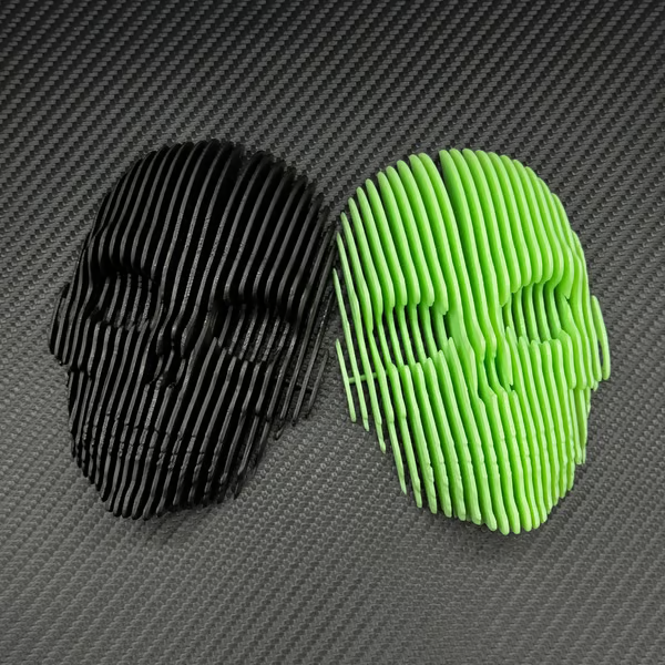 3D Printed Luminous Quantum Skull Glow in the dark