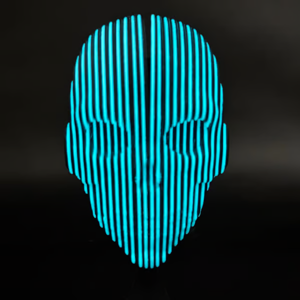 3D Printed Luminous Quantum Skull Glow in the dark