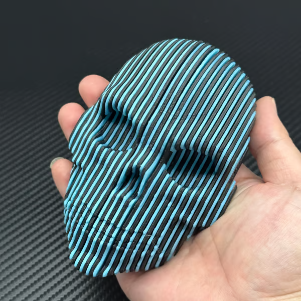 3D Printed Luminous Quantum Skull Glow in the dark