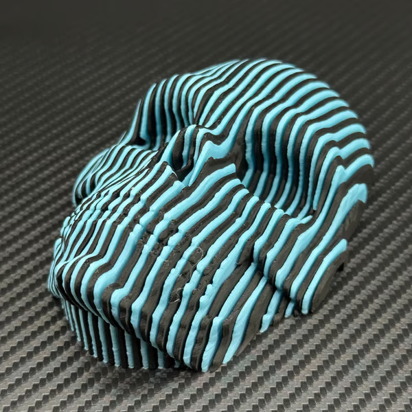 3D Printed Luminous Quantum Skull Glow in the dark