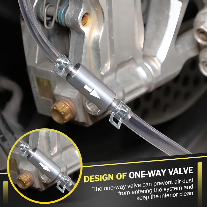 💥Brake Bleeder Hose - One Way Check Valve Tube Bleeding Tool Kit For