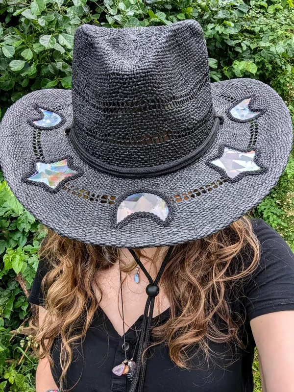Last Day 50% OFF🔥Suncatcher Cowgirl Straw Prism Hat