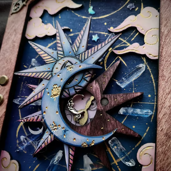 🔥Last Day 50% OFF -🧙🔮Handmade Witch Hidden Key Journal