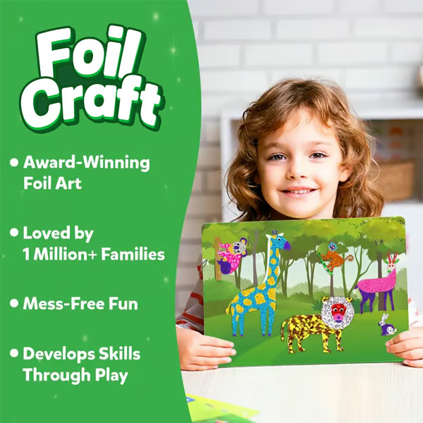 🔥LAST DAY 55% OFF- Foil Fun - Art & Craft Activity 🤲💓No Mess Art Kit