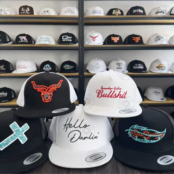 🤠Mystery Hat Box- Five Randomly Picked Flat Brim Trucker Hats (🎁💥$171 Value!)