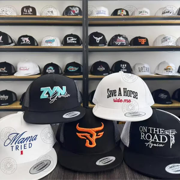 🤠Mystery Hat Box- Five Randomly Picked Flat Brim Trucker Hats (🎁💥$171 Value!)
