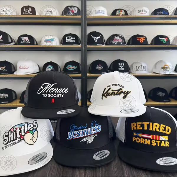 🤠Mystery Hat Box- Five Randomly Picked Flat Brim Trucker Hats (🎁💥$171 Value!)